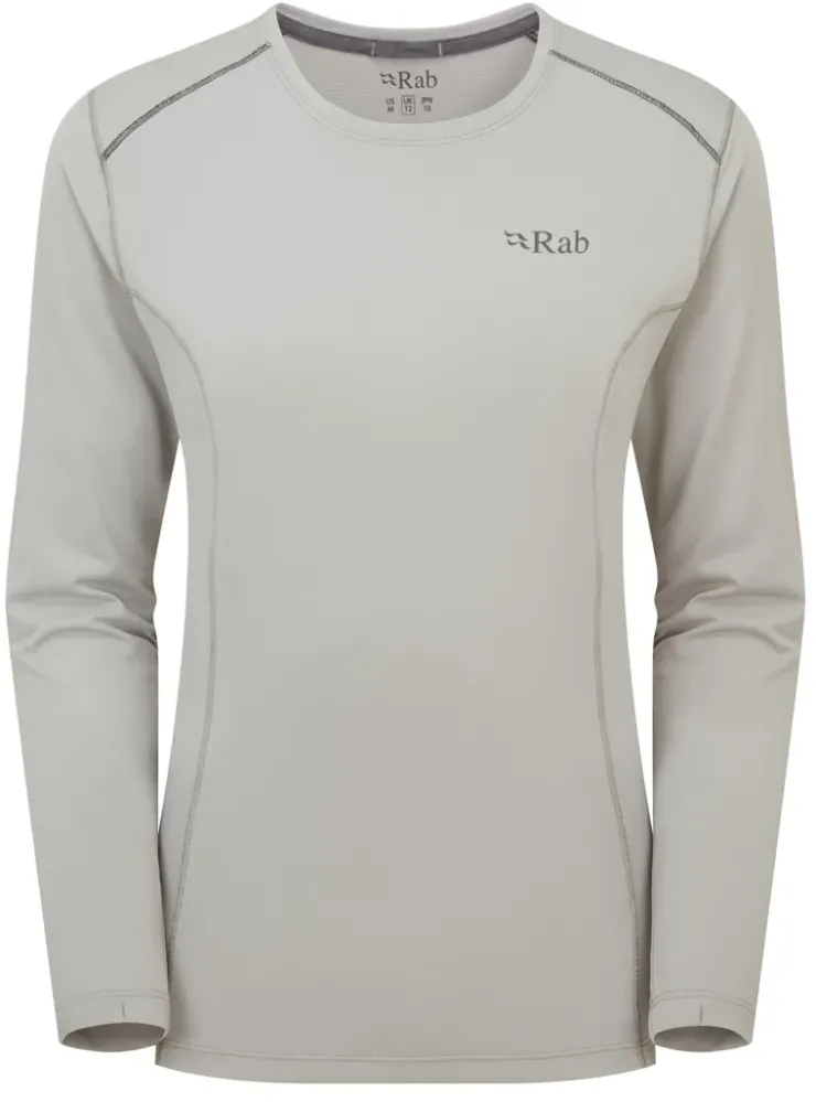 Rab Womens Force Long Sleeved Tee - Dark Pewter Hot