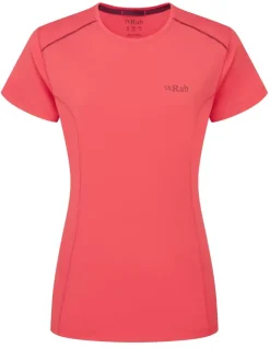 Rab Womens Force Short Sleeved Tee - Hibiscus Discount