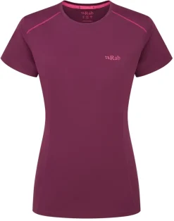 Rab Womens Force Short Sleeved Tee - Mulberry Fashion