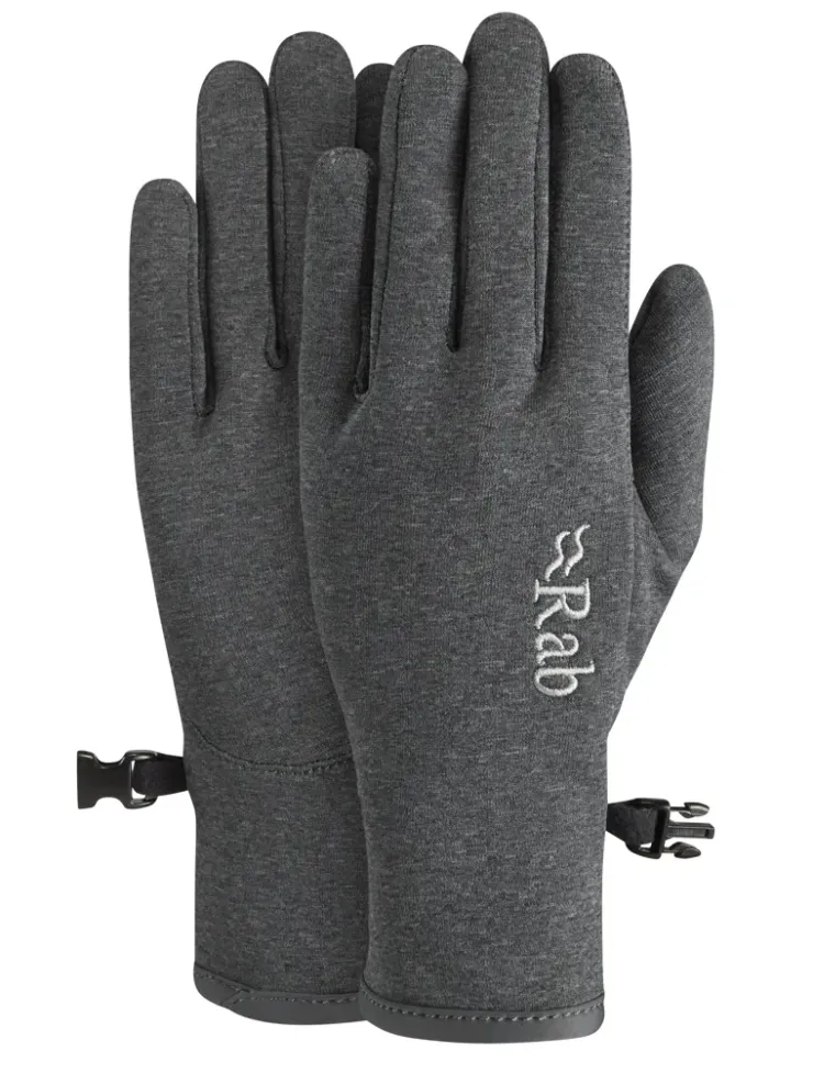 Rab Womens Geon Gloves - Black-Steel Marl New
