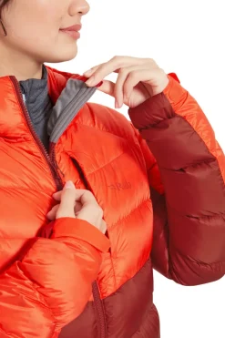 Rab Womens Glaceon Pro Jacket - Red Grapefruit-Tuscan Red Clearance