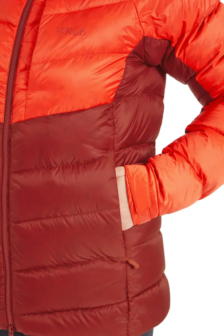 Rab Womens Glaceon Pro Jacket - Red Grapefruit-Tuscan Red Clearance