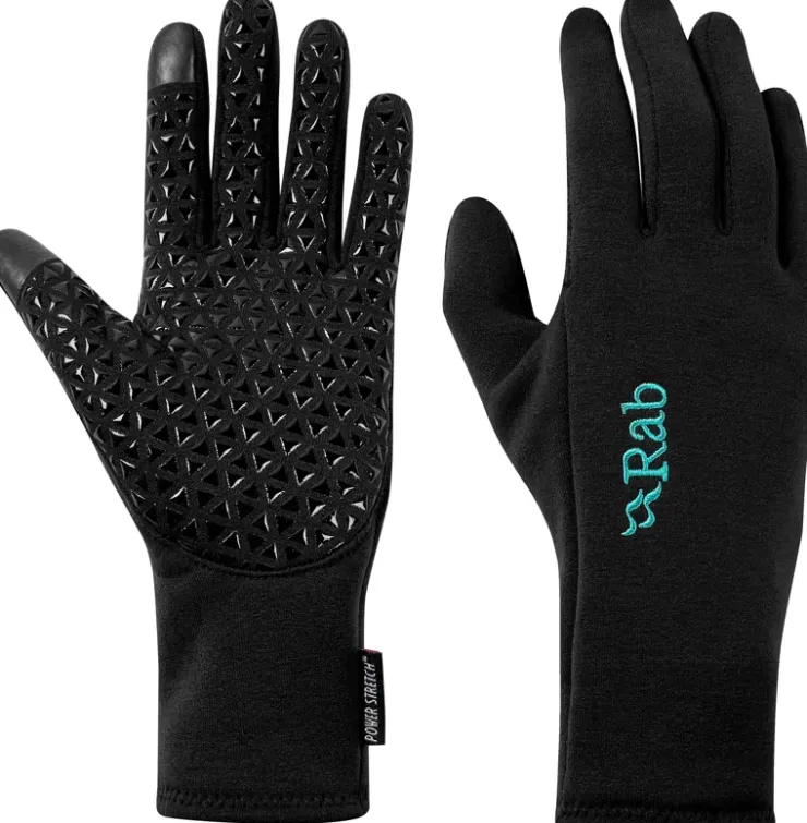 Rab Womens Power Stretch Contact Grip Gloves - Black Online