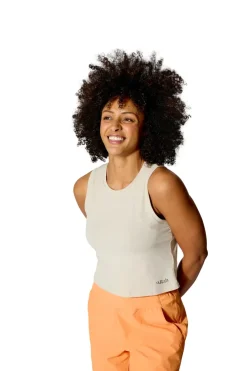 Rab Womens Rivelin Crop Tank - Pebble Discount
