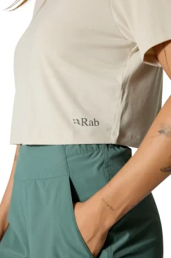 Rab Womens Rivelin Crop Tee - Pebble Clearance