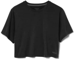 Rab Womens Rivelin Crop Tee - Black Sale