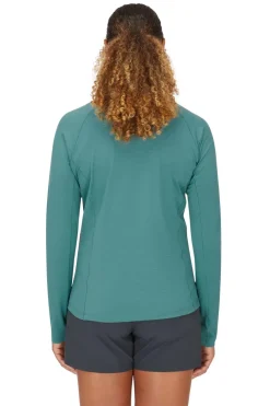Rab Womens Sonic Long Sleeved Zip-T - Eucalyptus Outlet