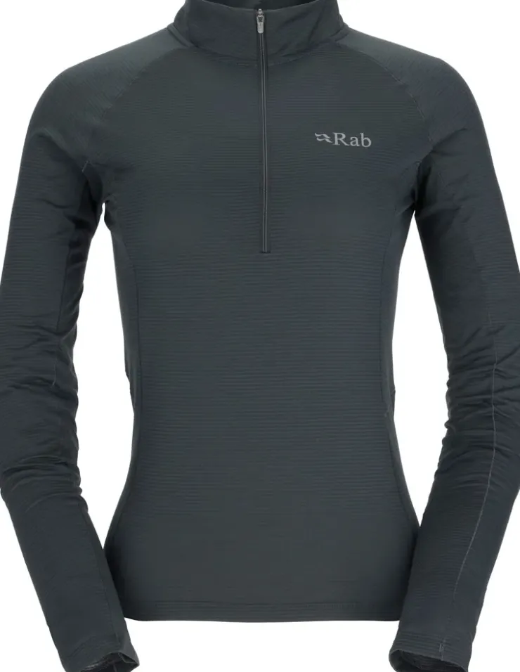Rab Womens Sonic Long Sleeved Zip-T - Beluga Outlet