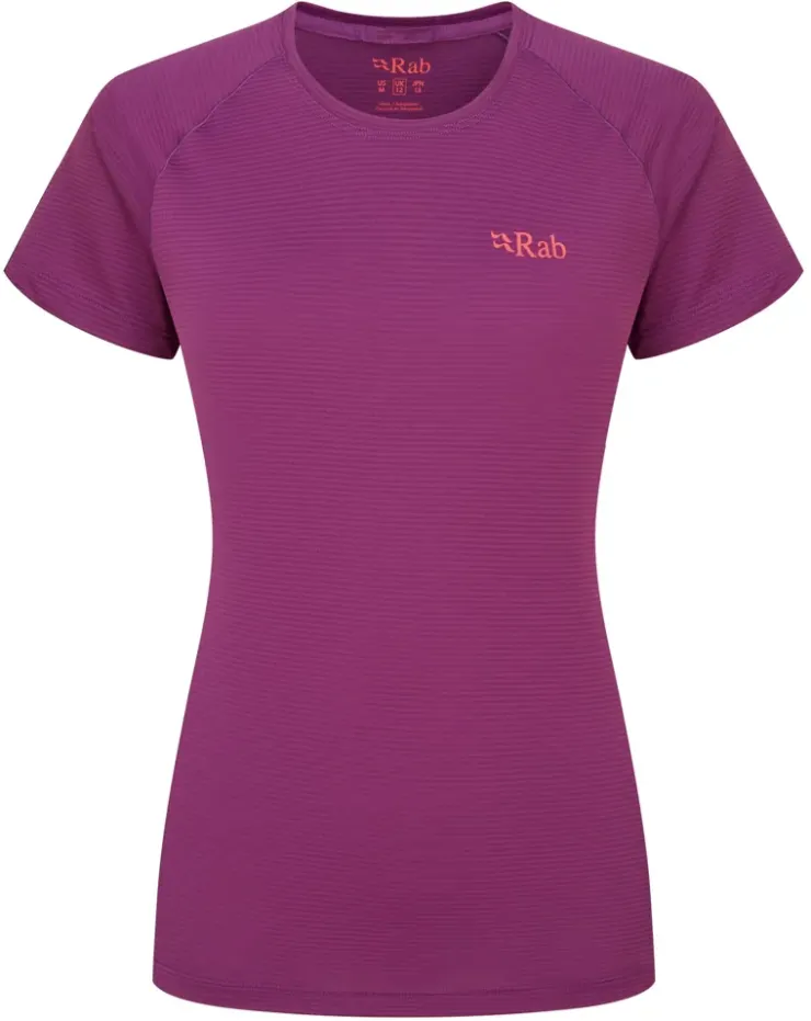 Rab Womens Sonic Short Sleeved Tee - Plum Hot