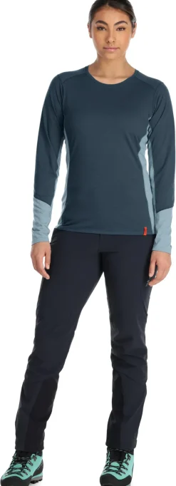Rab Womens Syncrino Base LS Tee - Orion Blue Discount
