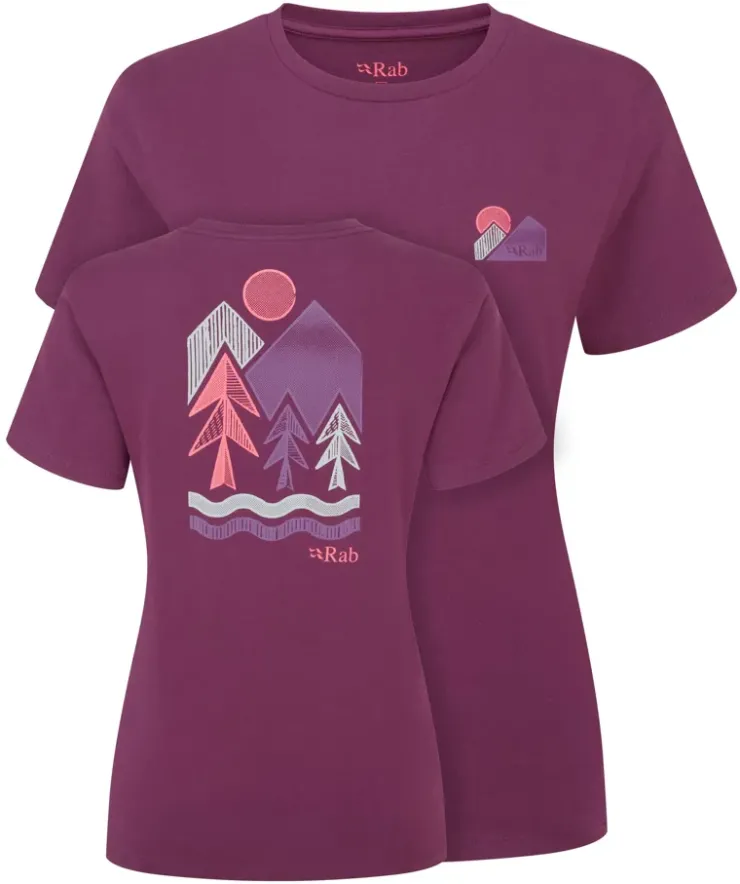 Rab Womens Tuku Vista Tee - Mulberry Clearance