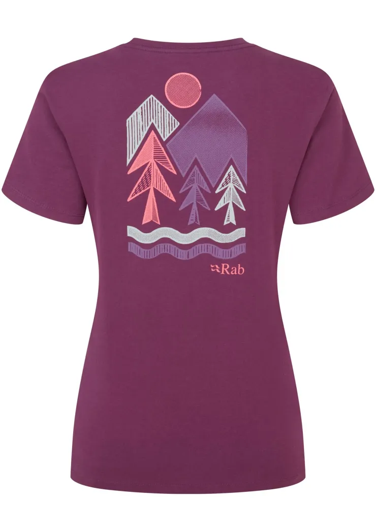 Rab Womens Tuku Vista Tee - Mulberry Clearance