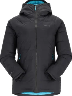 Rab Womens Valiance Jacket - Black - Aquamarine Sale