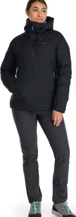 Rab Womens Valiance Jacket - Black - Aquamarine Sale