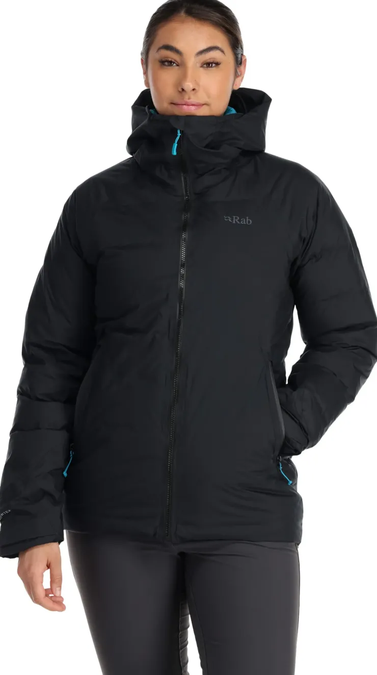Rab Womens Valiance Jacket - Black - Aquamarine Sale