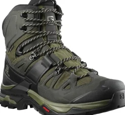 Salomon Mens Quest 4 GTX Boots - Olive Night-Peat-Safari Hot
