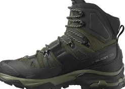 Salomon Mens Quest 4 GTX Boots - Olive Night-Peat-Safari Hot