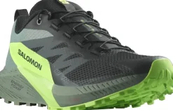 Salomon Mens Sense Ride 5 Shoes - Black-Laurel Wreath-Green Gecko Clearance