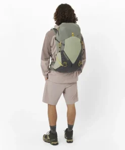 Salomon Mens X Ultra 5 Mid GTX Shoe - Peat-Gray Green-Blue Nights Sale