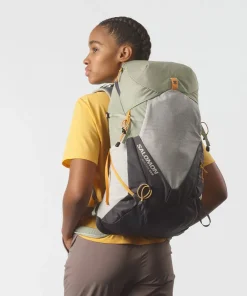 Salomon Womens Aerotrek 28 Rucksack - Seagrass-Silver Cloud-Nine Iron Outlet