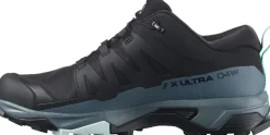 Salomon Womens X Ultra 4 GTX Hiking Shoes - Black-Stormy Weather-Opal Blue Fashion