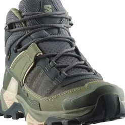 Salomon Womens X Ultra 5 Mid GTX Shoe - Turbulence-Sedona Sage-Tender Fashion