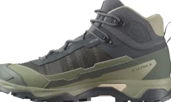 Salomon Womens X Ultra 5 Mid GTX Shoe - Turbulence-Sedona Sage-Tender Fashion