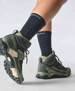 Salomon Womens X Ultra 5 Mid GTX Shoe - Turbulence-Sedona Sage-Tender Fashion