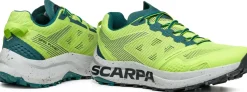Scarpa Mens Spin Planet Trail Running Shoes - Sunny Green-Petrol Fashion