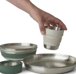 Sea To Summit Detour Stainless Steel Collapsible Dinnerware Set - 2P - 6 Piece Hot