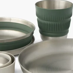 Sea To Summit Detour Stainless Steel Collapsible Dinnerware Set - 2P - 6 Piece Hot