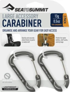 Sea To Summit Large Accessory Carabiners - 2pcs - Grey New