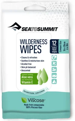 Sea To Summit Wilderness Wipes - 12 Pack Compact Online