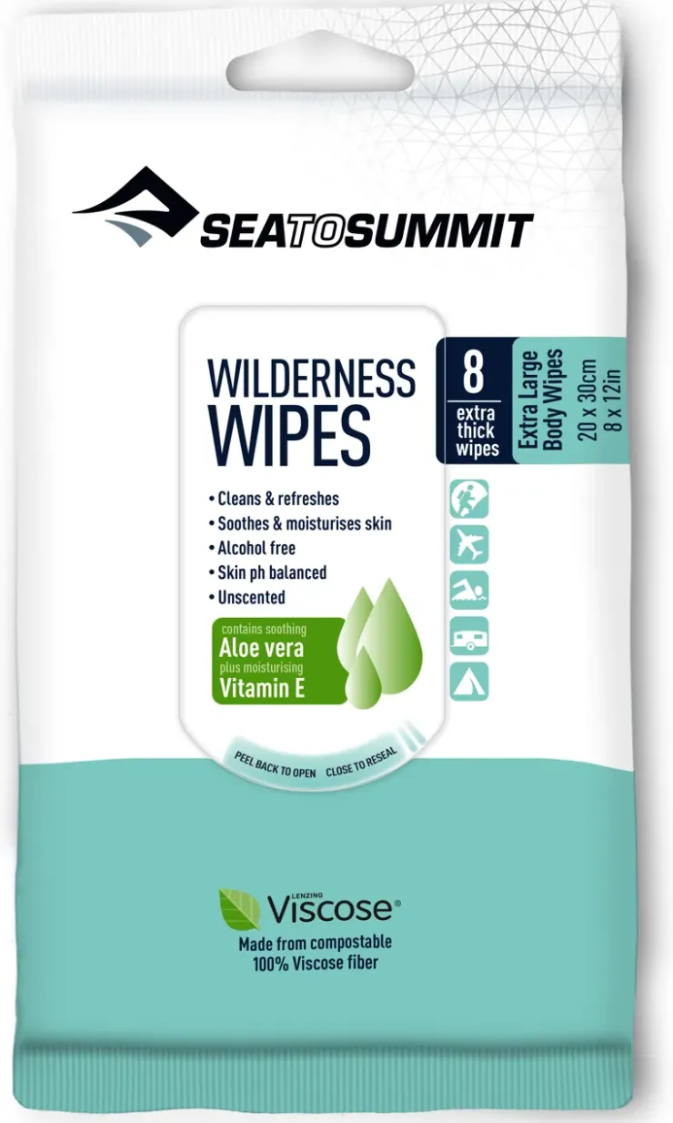 Sea To Summit Wilderness Wipes - 8 Pack XL Hot