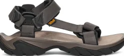 Teva Mens Terra Fi 5 Universal Leather Sandals - Dark Gull Grey New
