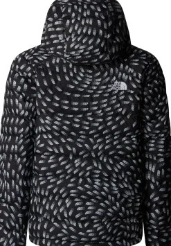 The North Face Girls Reversible Perrito Hooded Jacket - TNF Black Vector Field Fashion