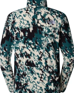 The North Face Mens 100 Glacier 1/4 Zip - Deep Nori Trail Grid Print Outlet