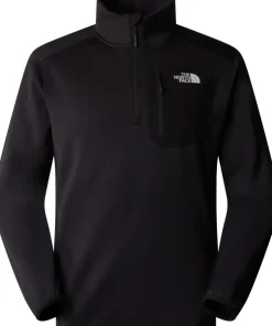 The North Face Mens Crest 1/4 Zip Fleece - TNF Black Fashion