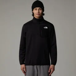 The North Face Mens Crest 1/4 Zip Fleece - TNF Black Fashion