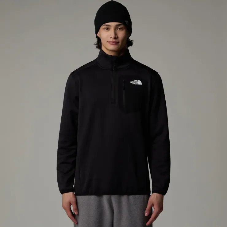 The North Face Mens Crest 1/4 Zip Fleece - TNF Black Fashion