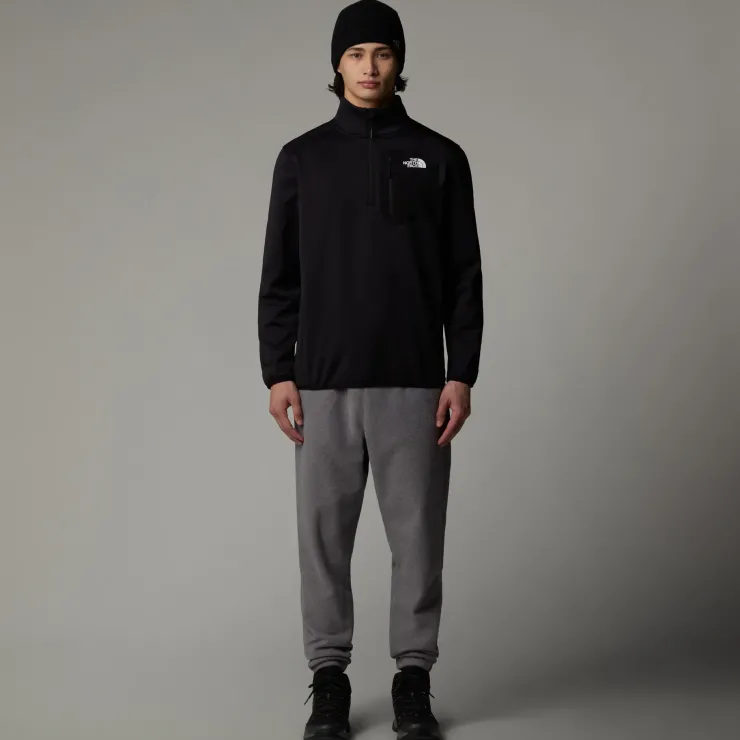 The North Face Mens Crest 1/4 Zip Fleece - TNF Black Fashion