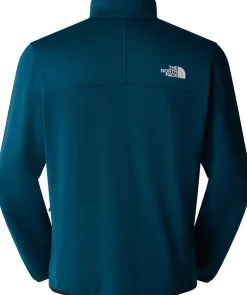 The North Face Mens Crest FZ Fleece - Midnight Petrol-TNF Black Fashion