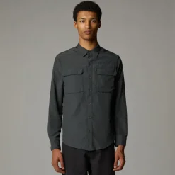 The North Face Mens Long Sleeved Sequoia Shirt - Asphalt Grey-NPF Outlet