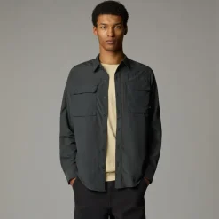 The North Face Mens Long Sleeved Sequoia Shirt - Asphalt Grey-NPF Outlet