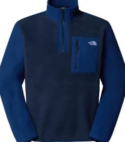 The North Face Mens Yumiori 1/4 Zip Fleece - Summit Navy-Estate Blue Sale