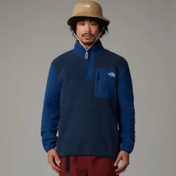 The North Face Mens Yumiori 1/4 Zip Fleece - Summit Navy-Estate Blue Sale