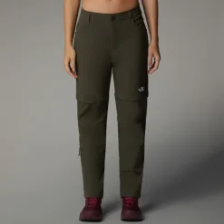 The North Face Womens Exploration Convertible Regular Straight Trousers - New Taupe Green Sale