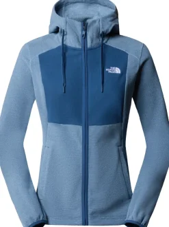 The North Face Womens Homesafe Full Zip Fleece Hoodie - Steel Blue-Shady Blue Stripe Sale