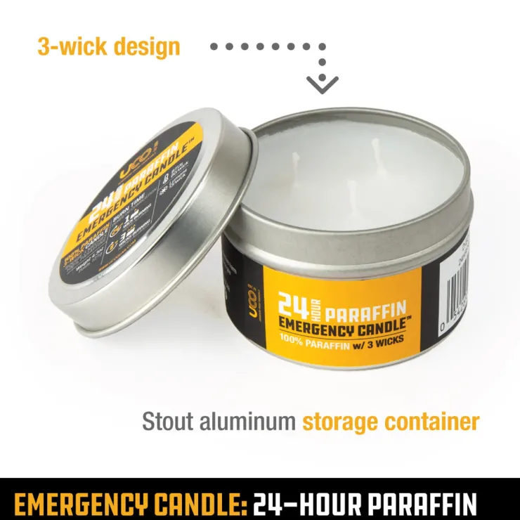 UCO Emergency Candle Lantern Paraffin - 24 Hour Fashion