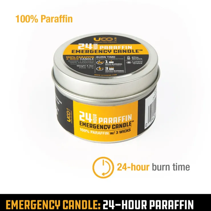 UCO Emergency Candle Lantern Paraffin - 24 Hour Fashion